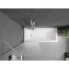 Mexen Next 1-labaline vannisein sein, 70 x 150 cm, matt, valge - 895-070-000-00-30-20
