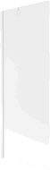 Mexen Next badwand scherm 1-vleugelig 70 x 150 cm, matglas, wit - 895-070-000-00-30-20