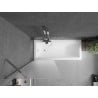 Mexen Next paroi de douche à 1 volet 70 x 150 cm, givré, chrome - 895-070-000-00-30-01
