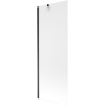 Mexen Next enkel vikbar badskärm 70 x 150 cm, frost, svart - 895-070-000-00-30-70