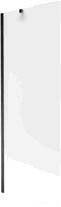 Mexen Next 1-wing bathtub screen 70 x 150 cm, frost, black - 895-070-000-00-30-70