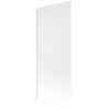 Mexen Next 1-flügelige Badewannenabtrennung 80 x 150 cm, Milchglas, weiß - 895-080-000-00-30-20