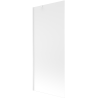 Mexen Next pare-douche de baignoire à 1 volet 80 x 150 cm, givré, blanc - 895-080-000-00-30-20