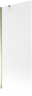 Mexen Next 1-panel bath screen 80 x 150 cm, frost, gold - 895-080-000-00-30-50