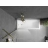 Mexen Next 1-wing bathtub screen 80 x 150 cm, frost, gold - 895-080-000-00-30-50
