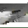 Mexen Next badwand scherm 1-deurs 80 x 150 cm, ijs, goud - 895-080-000-00-30-50