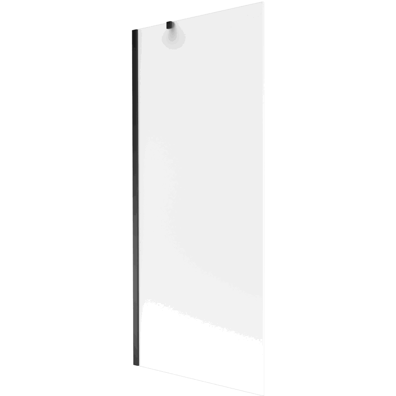 Mexen Next duschskärm 1-vikbar 80 x 150 cm, frost, svart - 895-080-000-00-30-70