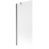 Mexen Next Wannenparavent 1-flügelig 80 x 150 cm, Mattglas, Schwarz - 895-080-000-00-30-70