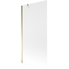 Mexen Next mampara de bañera de 1 panel 90 x 150 cm, escarcha, dorado - 895-090-000-00-30-50