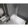 Mexen Next Badewannenaufsatz 1-flügelig 90 x 150 cm, Mattglas, weiß - 895-090-000-00-30-20
