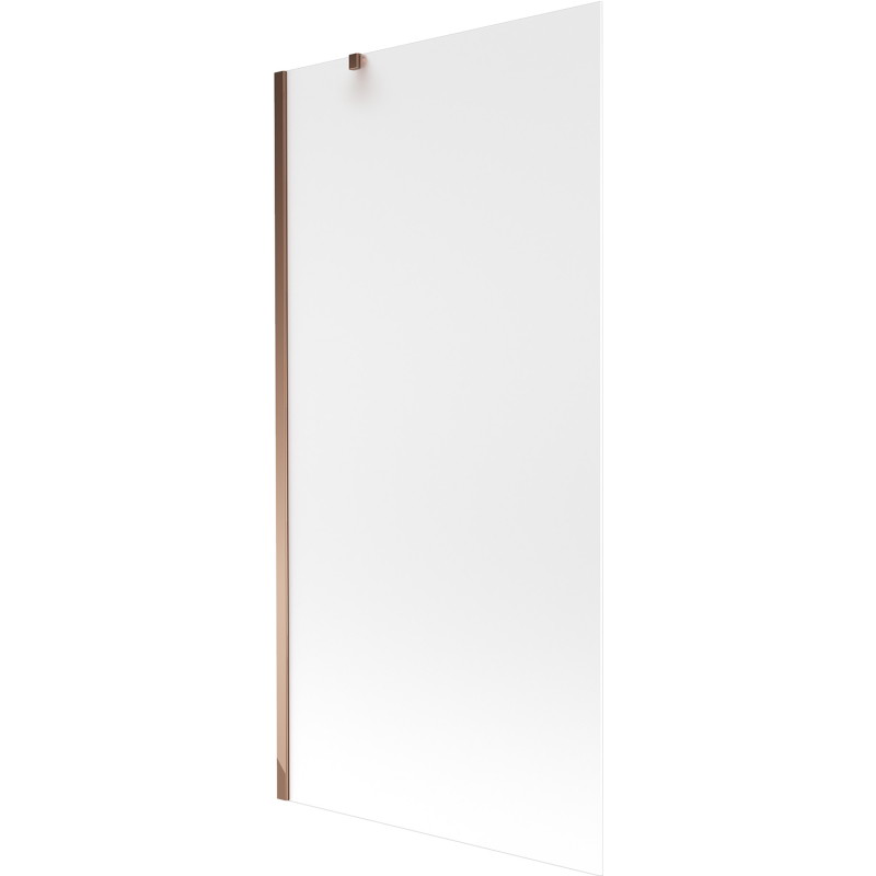 Mexen Next einflügelige Badewannenabtrennung 90 x 150 cm, Mattglas, Roségold - 895-090-000-00-30-60