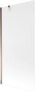 Mexen Next 1-panel bath screen 90 x 150 cm, frosted, rose gold - 895-090-000-00-30-60