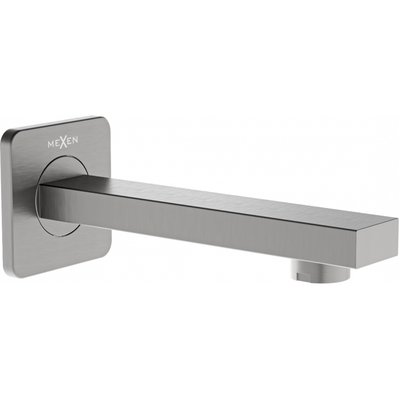 Mexen Cube wall-mounted bath spout, graphite - 79370-66