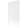 Mexen Next 1-wing bath screen 100 x 150 cm, frosted, white - 895-100-000-00-30-20