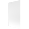 Mexen Next Badewannenabtrennung 1-flügelig 100 x 150 cm, gefrostet, weiß - 895-100-000-00-30-20