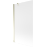 Mexen Next badwand scherm 1-delig 100 x 150 cm, matglas, goud - 895-100-000-00-30-50