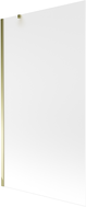 Mexen Next 1-panel bathtub screen 100 x 150 cm, frost, gold - 895-100-000-00-30-50