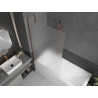 Mexen Next badkuipscherm 1-delig 100 x 150 cm, matglas, roze goud - 895-100-000-00-30-60