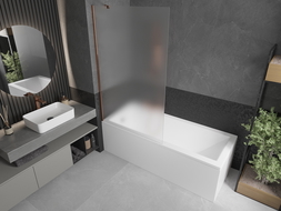 Mexen Next badwand 1-delig 100 x 150 cm, mat, roségoud - 895-100-000-00-30-60