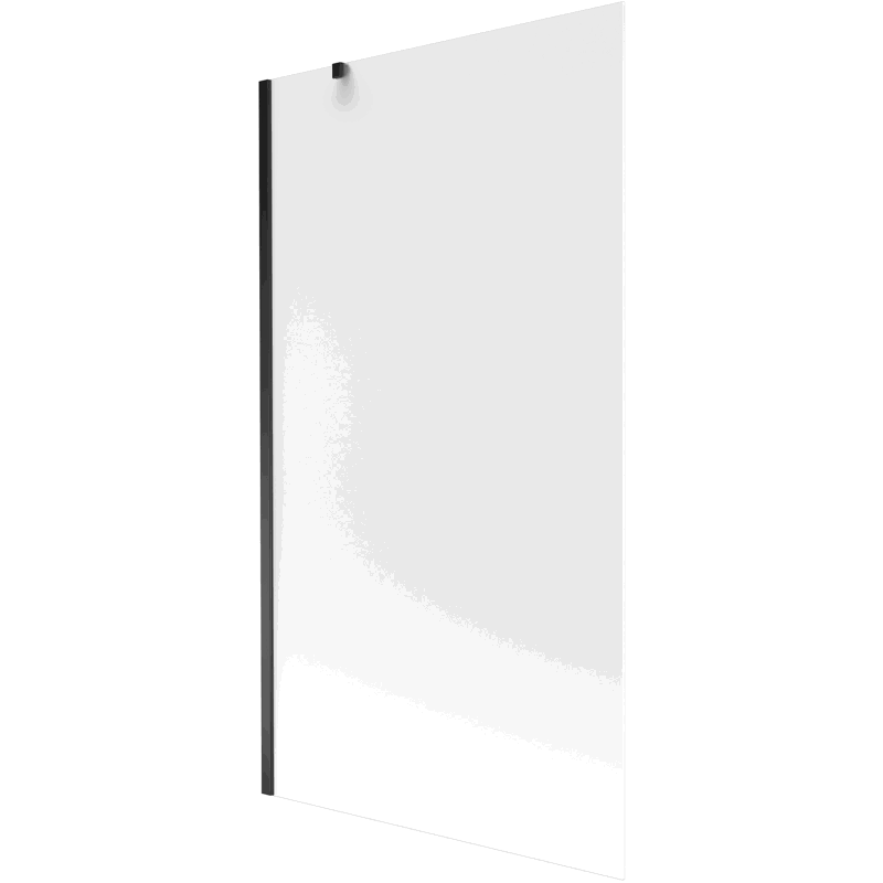 Mexen Next single-leaf bath screen 100 x 150 cm, frost, black - 895-100-000-00-30-70