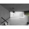 Mexen Next 1-panel bathtub screen 100 x 150 cm, frost, black - 895-100-000-00-30-70