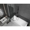Mexen Next 1-panel bathtub screen 50 x 150 cm, graphite, black - 895-050-000-00-40-70