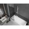 Mexen Next 1-panel bathtub screen 60 x 150 cm, graphite, white - 895-060-000-00-40-20