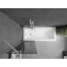 Mexen Next 1-panel bathtub screen 60 x 150 cm, graphite, white - 895-060-000-00-40-20