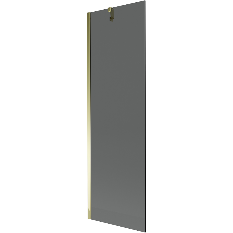 Mexen Next badwandafscherming 1-vleugelig 60 x 150 cm, grafiet, goud - 895-060-000-00-40-50