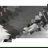Mexen Next badwandafscherming 1-vleugelig 60 x 150 cm, grafiet, goud - 895-060-000-00-40-50