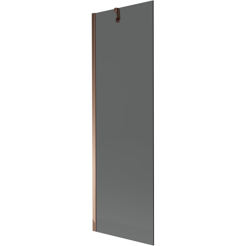 Mexen Next 1-wing bath screen 60 x 150 cm, graphite, rose gold - 895-060-000-00-40-60