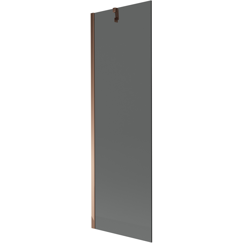 Mexen Next Wannenspritzschutz 1-flügelig 60 x 150 cm, Graphit, Roségold - 895-060-000-00-40-60