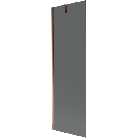 Mexen Next Wannenspritzschutz 1-flügelig 60 x 150 cm, Graphit, Roségold - 895-060-000-00-40-60
