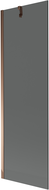 Mexen Next 1-osaline vannisein 60 x 150 cm, grafiit, roosakuld - 895-060-000-00-40-60