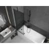 Mexen Next Badewannenabtrennung einteilig 60 x 150 cm, graphit, schwarz - 895-060-000-00-40-70