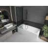 Mexen Next Badewannenabtrennung einteilig 60 x 150 cm, graphit, schwarz - 895-060-000-00-40-70