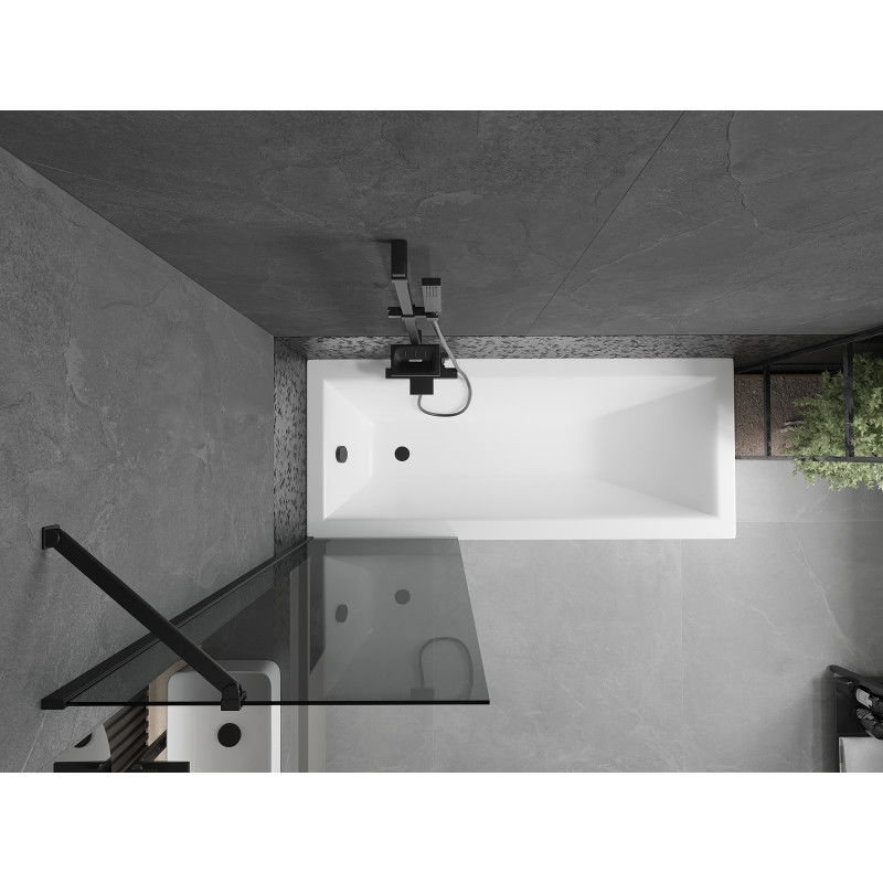 Mexen Next 1-krilni zaslon za kad 60 x 150 cm, grafit, črn - 895-060-000-00-40-70