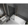 Mexen Next 1-wing bathtub screen 70 x 150 cm, graphite, gold - 895-070-000-00-40-50