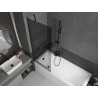 Mexen Next Badewannenabtrennung 1-flügelig 70 x 150 cm, Grafit, Schwarz - 895-070-000-00-40-70