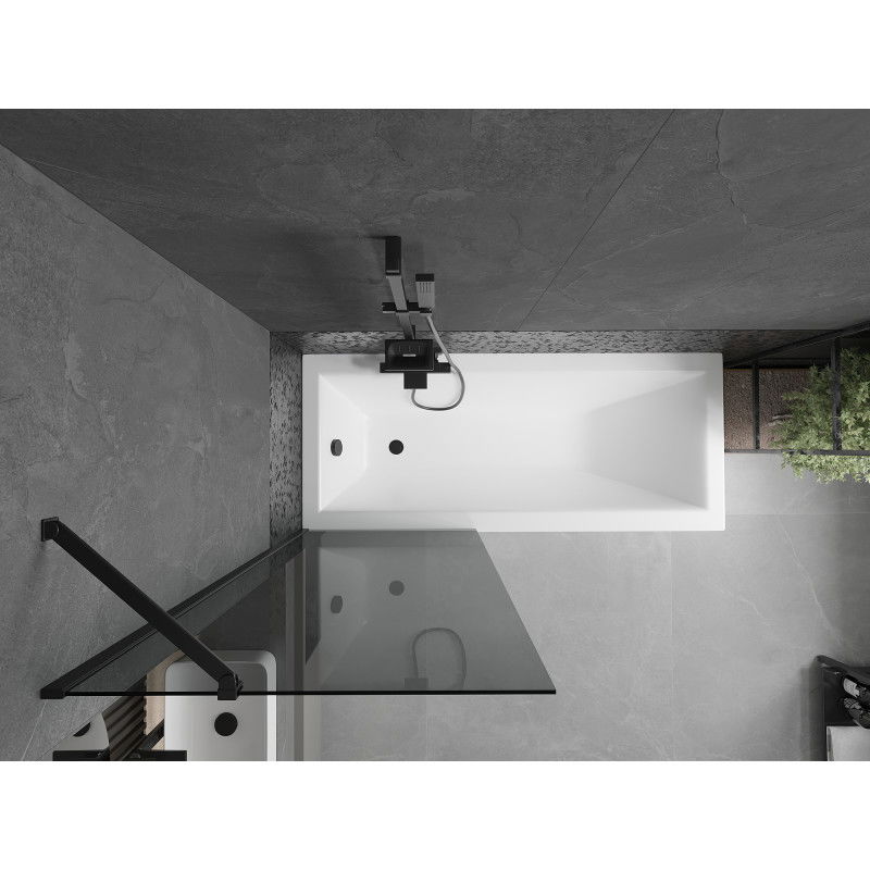 Mexen Next paroi de baignoire 1 panneau 70 x 150 cm, graphite, noir - 895-070-000-00-40-70