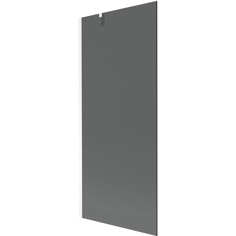 Mexen Next badscherm met 1 vleugel 80 x 150 cm, grafiet, wit - 895-080-000-00-40-20