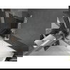 Mexen Next Duschabtrennung 1-flügelig 80 x 150 cm, Graphit, Weiß - 895-080-000-00-40-20