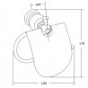 Mexen Estela support pour papier toilette, doré - 7011533-50