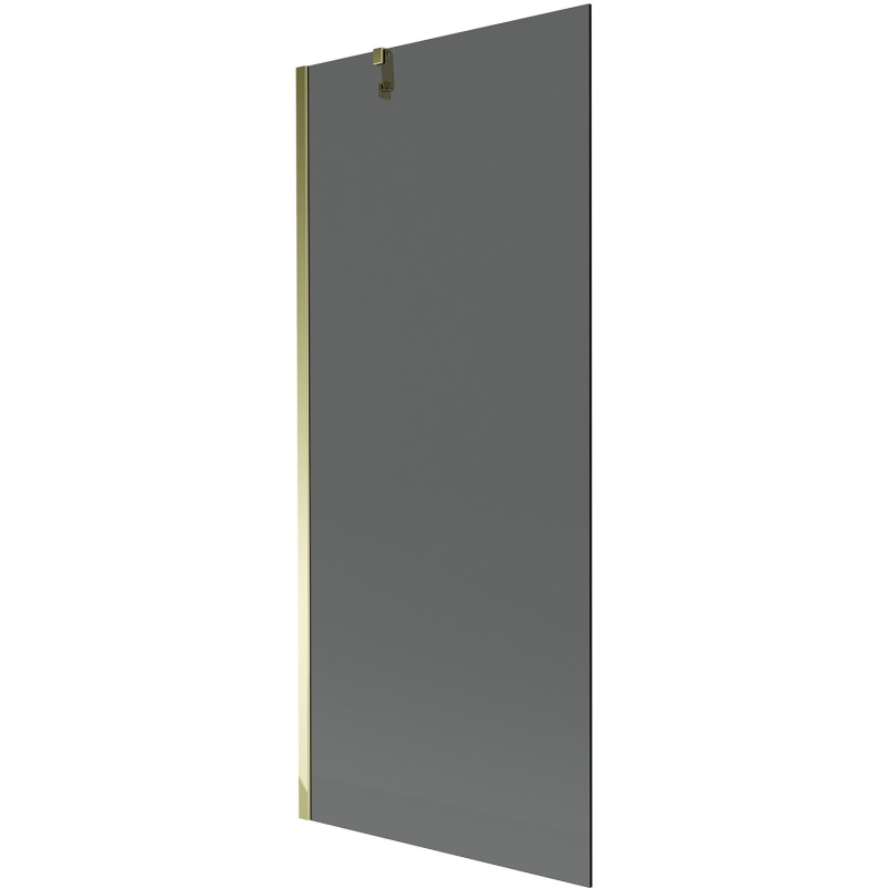 Mexen Next badscherm 1-vleugelig 80 x 150 cm, grafiet, goud - 895-080-000-00-40-50
