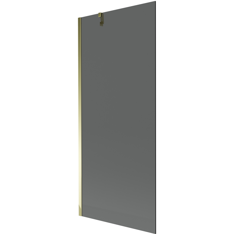 Mexen Next duschskärm enkelbladig 80 x 150 cm, grafit, guld - 895-080-000-00-40-50