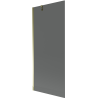 Mexen Next 1-flügelige Badewannenabtrennung 80 x 150 cm, Graphit, Gold - 895-080-000-00-40-50