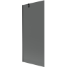 Mexen Next Badewannenabtrennung 1-flügelig 80 x 150 cm, Graphit, Schwarz - 895-080-000-00-40-70