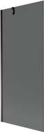 Mexen Next Badewannenabtrennung 1-flügelig 80 x 150 cm, Graphit, Schwarz - 895-080-000-00-40-70