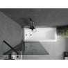 Mexen Next 1-wing bath screen 80 x 150 cm, graphite, black - 895-080-000-00-40-70