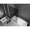 Mexen Next 1-delige badwand 90 x 150 cm, grafiet, chroom - 895-090-000-00-40-01